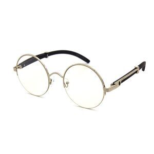 Round Clear Lens Men Sunglasses Silver Frame Hip Hop‎ Style Classic Shades New